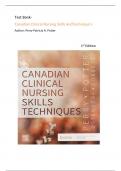 Test Bank- Canadian Clinical Nursing Skills And Technique’s 1st Edition ( Perry Patricia A. Potter, 2024) Latest Edition || All Chapters 1-43