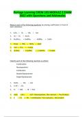 Portage Learning CHEM 103 MODULE 2 EXAM 2022 with Questions and RAtionales