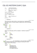 CRJ 435 MIDTERM EXAM 2 Q&A (LATEST UPDATE )