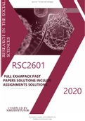 RSC26012021 FULL EXAMPACK LATEST PAST PAPERS AND ASSIGNMENTS SOLUTIONS AND QUESTIONS COMPREHENSIVE PACK FOR EXAM AND ASSIGNMENT PREP