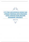 C773 TNM USER INTERFACE DESIGN TASK  1 PROJECT PROPOSAL WITH STRATEGIES  LATEST UPDATED GUIDE WESTERN  GOVERNORS’ UNIVERSITY