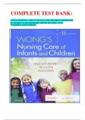 COMPLETE TEST BANK:  WONG'S NURSING CARE OF INFANTS AND CHILDREN 11TH EDITION BY MARILYN J. HOCKENBERRY PHD RN PPCNP-BC FAAN (AUTHOR),LATEST UPDATE.