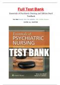 Test Bank for Essentials of Psychiatric Nursing 2nd Edition by Mary Ann Boyd, Rebecca Ann Luebbert All Chapters (1-12) | A+ ULTIMATE GUIDE