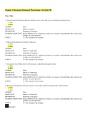 Exam (elaborations) MENTAL HEALTH -Synapses-Biological Psychology, 12e Kalat TB