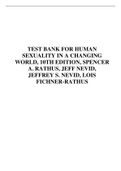 Test Bank For Revel for Human Sexuality in a Changing World 10th Edition By Spencer A.