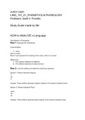 Linguistics Study Guide