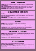 Summary of autoimmune diseases - chapter 12 