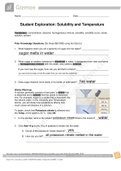 Student Exploration: Solubility and Temperature Gizmo | CHEM 1160 M9L2M1 Solubility Temperature Gizmo-1 (answered)