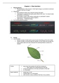 Coordinated Science - IGCSE - Biology - Chapters 1-5 Summary