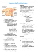 Acute and chronic mastitis. Abscess