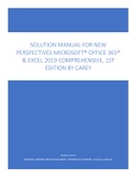 Solution Manual for New Perspectives Microsoft® Office 365® & Excel 2019 Comprehensive, 1st Edition By Patrick Carey