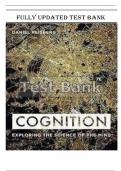 TEST BANK FOR COGNITION EXPLORING THE SCIENCE OF THE MIND, 7TH EDITION, DANIEL REISBERG