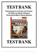 Test Bank for Pharmacology for the Primary Care Provider 4th Edition by Authors: Marilyn Edmunds and Maren Mayhew