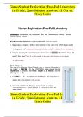 Gizmo Student Exploration: Free-Fall Laboratory, (A Grade), Questions and Answers, All Correct Study Guide, Download to Score A