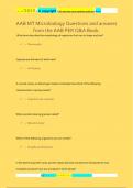 AAB MT Microbiology Questions and answers  from the AAB PER Q&A Book