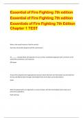 Essentials of Fire Fighting 7th Edition Fully covered 2024 100% 