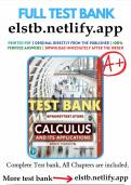 Test Bank for Calculus and Its Applications Brief                 Version 12th Edition Bittinger