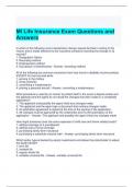 MI Life Insurance Exam Questions and Answers