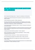 MI LIFE PRODUCER EXAM QUESTIONS AND ANSWERS