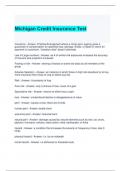 Michigan Credit Insurance Test-solved