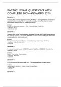 FAC1601 EXAM  QUESTIONS WITH COMPLETE 100% ANSWERS 2024