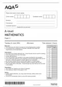 AQA AS LEVEL 2024 Maths Paper 1 and 2 AND AQA A-LEVEL Maths Paper 1,2 and 3 