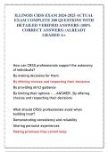 ILLINOIS CRSS EXAM 2024-2025 ACTUAL EXAM COMPLETE 200 QUESTIONS WITH DETAILED VERIFIED ANSWERS (100% CORRECT ANSWERS) /ALREADY GRADED A+