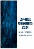 CSP4801 Assignment 5 2024 | Due 7 October 2024