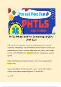 PHTLS Post Test 9th/ 75+ Q&A/ 2024-2025. 