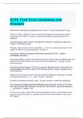 XCEL Final Exam Questions and Answers (Graded A)