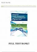 Test Bank - for Advanced Health Assessment & Clinical Diagnosis in Primary Care 6th Edition by Joyce E. Dains, All Chapters | Complete Guide A+