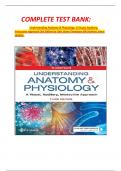 COMPLETE TEST BANK: 	Understanding Anatomy & Physiology: A Visual, Auditory, Interactive Approach 3rd Edition by Gale Sloan Thompson RN (Author) latest Update.