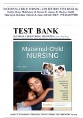 Test Bank for Maternal Child Nursing, 6th Edition (McKinney, 2024), Chapter 1-55 | All Chapters