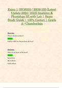 Exam 1: BIOS255 / BIOS 255 (Latest Update 2024 / 2025) Anatomy & Physiology III with Lab | Exam Study Guide | 100% Correct | Grade A - Chamberlain