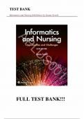 Test Bank - for Informatics and Nursing 6th Edition by Jeanne Sewell, All Chapters | Complete Guide A+