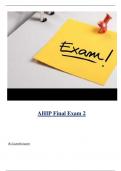 2025 AHIP Final Exam 2 New Full Questions and Answers ( Included ) 100% Correct