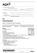 AQA AS Level Psychology Question Paper 1 2024