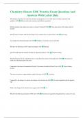 Chemistry Honors EOC Practice Exam Questions And Answers With Latest Quiz