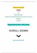 Official summer 2024 OCR GCE Physical Education H155/02: Psychological and socio-cultural themes in physical education AS Level Merged Question Paper + Mark Scheme