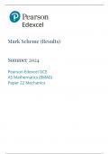 Mark Scheme (Results) Summer 2024 Pearson Edexcel Advanced Subsidiary GCE In Biology B (8BI0) Paper 01: Core Cellular Biology and Microbiology