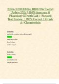 Exam 2: BIOS255 / BIOS 255 (Latest Update 2024 / 2025) Anatomy & Physiology III with Lab | Focused Test Review | 100% Correct | Grade A - Chamberlain