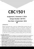 CBC1501 Assignment 2 (ANSWERS) Semester 2 2024 - DISTINCTION GUARANTEED