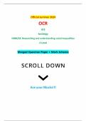 Official summer 2024 OCR GCE Sociology H580/02: Researching and understanding social inequalities A Level Merged Question Paper + Mark Scheme