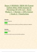 Exam 3: BIOS255 / BIOS 255 (Latest Update 2024 / 2025) Anatomy & Physiology III with Lab | Exam Weeks 5 – 7 Review | 100% Correct | Grade A - Chamberlain