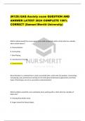 (N129) EAQ Anxiety exam QUESTION AND  ANSWER LATEST 2024 COMPLETE 100%  CORRECT (Samuel Merritt University)