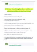 CPSS Final Exam Study Questions and Answers with Complete Solutions Graded A 2024