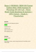 Exam 3: BIOS255 / BIOS 255 (Latest Update 2024 / 2025) Anatomy & Physiology III with Lab | Exam Study Guide Questions & Answers | 100% Correct | Grade A - Chamberlain