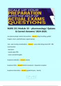 NURS 251 Module 10 – pharmacology/ Quizzes & Correct Answers/ 2024-2025. 