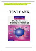 TEST BANK FOR STAHL'S ESSENTIAL PSYCHOPHARMACOLOGY: NEUROSCIENTIFIC BASIS AND PRACTICAL APPLICATIONS 4TH EDITION