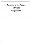 MATH 1280 Week 6 Assignment University of the People 2024/25